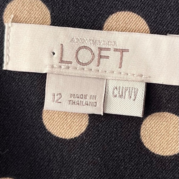 LOFT Black and‎ Tan Mini Pencil Skirt Night Out - Picture 6 of 9